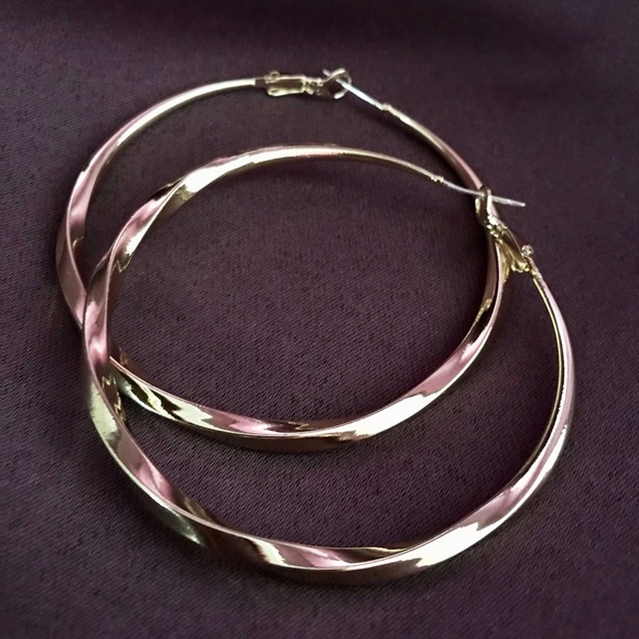 COPY - Big Round Hoop Earrings - Picture 2 of 4